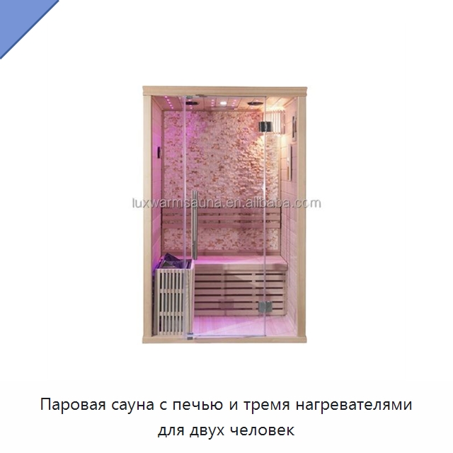 Паровая сауна с печью и тремя нагревателями для двух человек