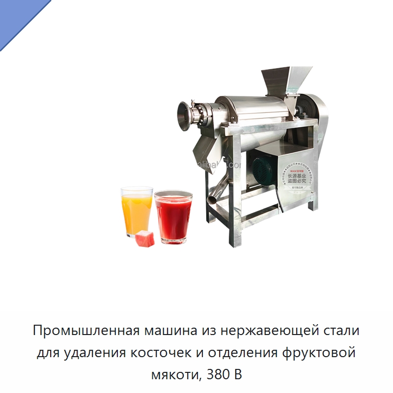 Промышленная машина из нержавеющей стали для удаления косточек и отделения фруктовой мякоти, 380 В