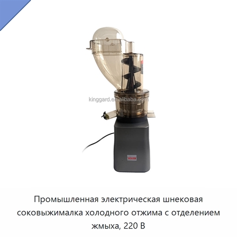 Промышленная электрическая шнековая соковыжималка холодного отжима с отделением жмыха, 220 В