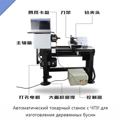 Автоматический токарный станок с ЧПУ для изготовления деревянных бусин